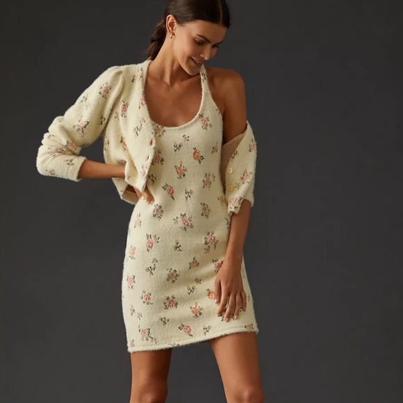 Daily Practice Floral Party Hipster Hippie Art Deco Chic Modern Sweater Dress - Picture 1 of 5